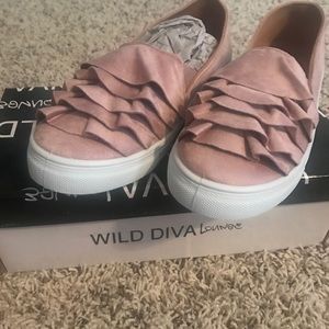 Slip On Pink Ruffles shoes